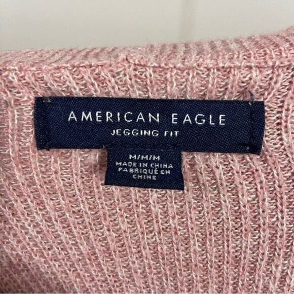 American Eagle Oversized Striped Mock Neck Sweater - Picture 3 of 3